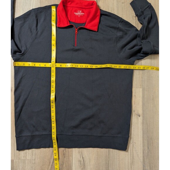 Vineyard Vines Size L Sweater 1/4 Zip Soft Pima Cotton Long Sleeve Preppy Casual - Picture 8 of 8